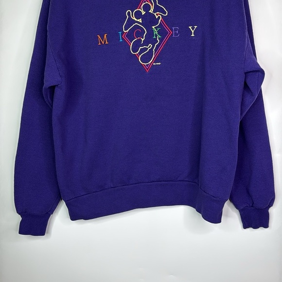 Vintage Mickey Purple Crewneck Sweatshirt Large - Picture 3 of 8
